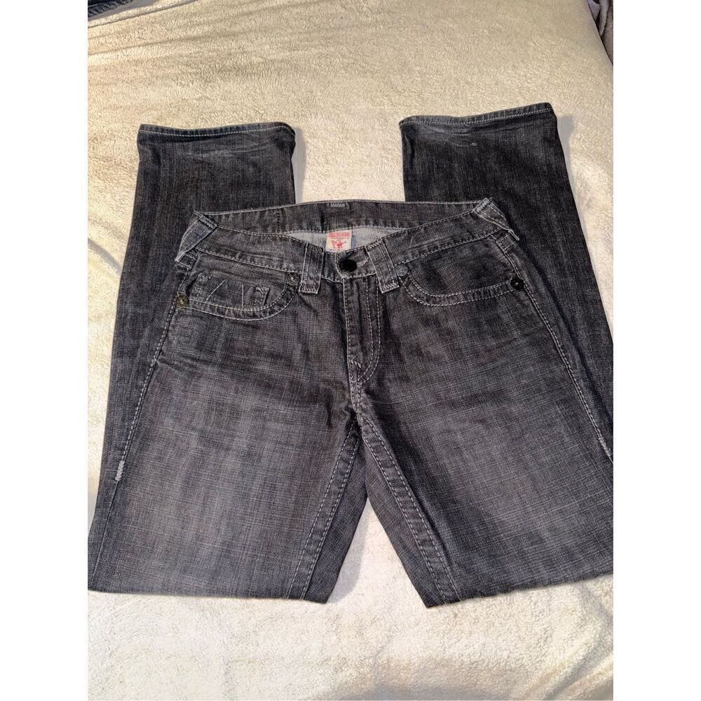 Vintage Y2K true religion black denim jeans size 33